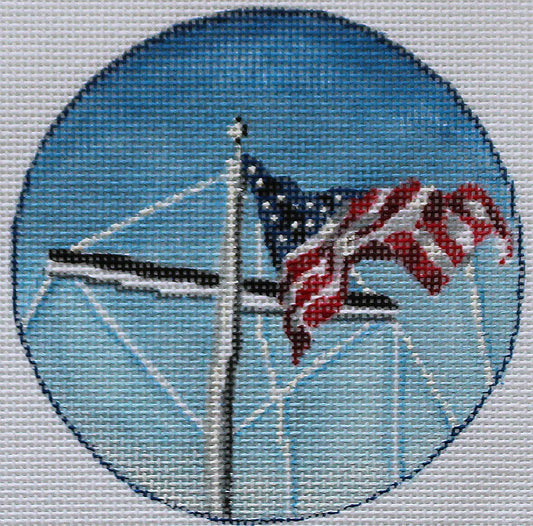 PLD Designs KaMaLa by Lanza Fly Your Flag Needlepoint Canvas