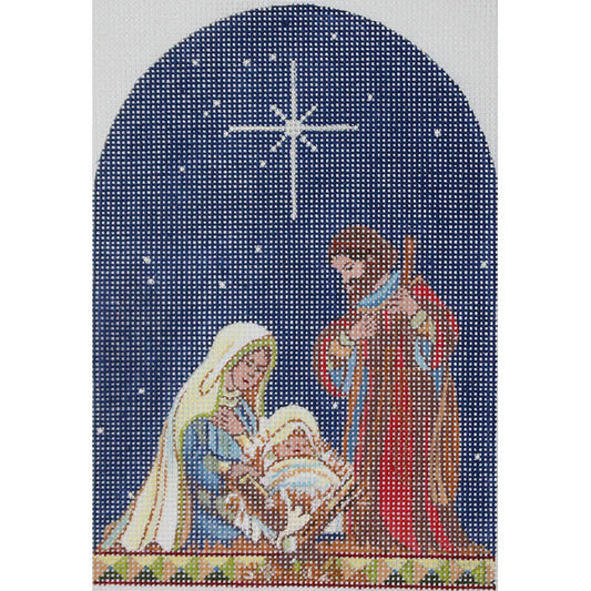 PLD Designs Janet Stever The Holy Family Needlepoint Canvas