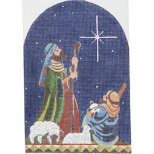 PLD Designs Janet Stever The Shepherds Needlepoint Canvas