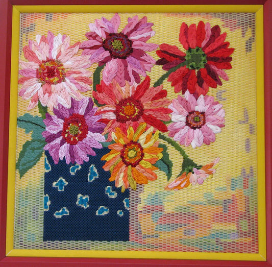 PLD Designs Julie Thompson Tapestry Gerbers Needlepoint Canvas