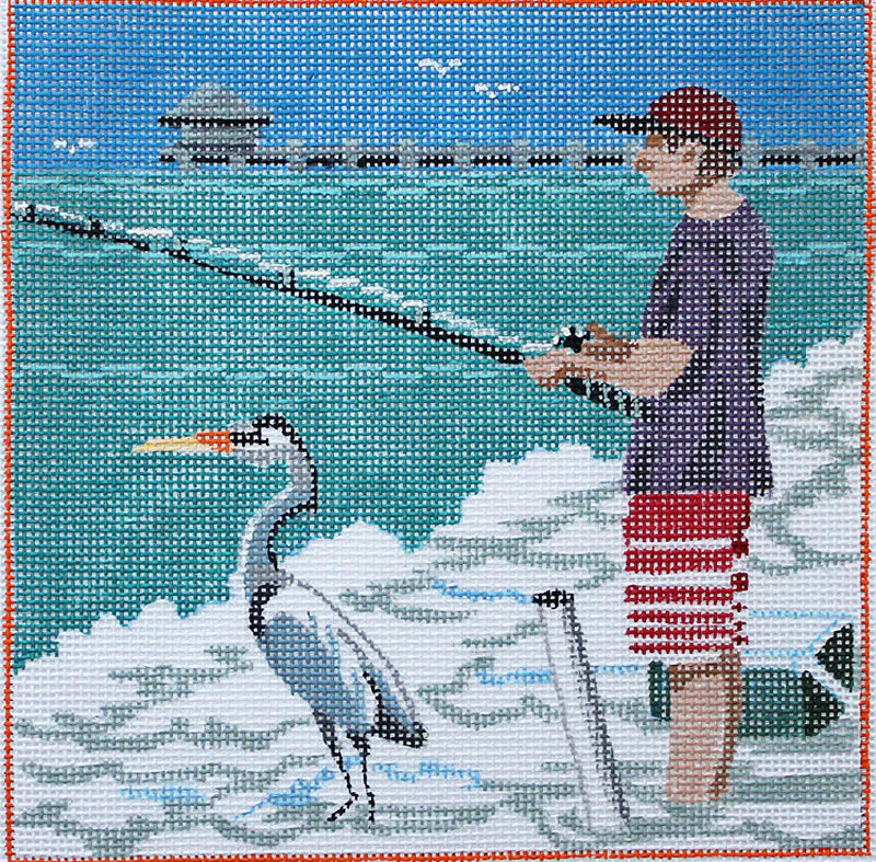 PLD Designs KaMaLa by Lanza Fishing Duo Needlepoint Canvas