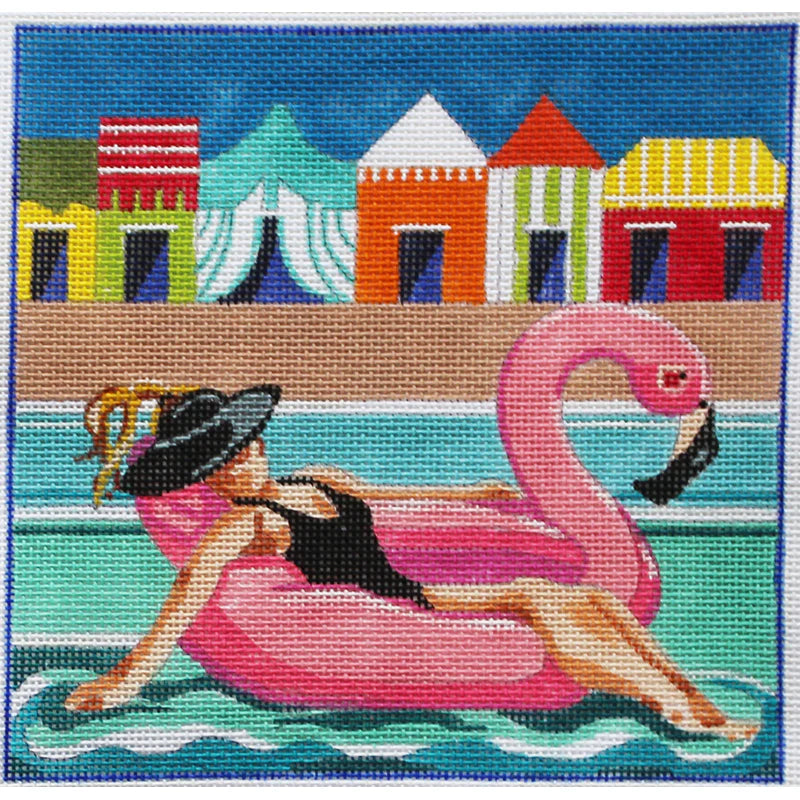 PLD Designs KaMaLa by Lanza Beach Girls - Poolside Cabanas Needlepoint Canvas