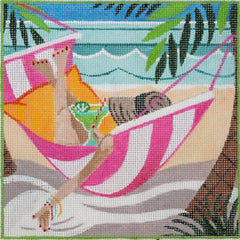 PLD Designs KaMaLa by Lanza It's Been a Long Day Needlepoint Canvas