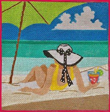 PLD Designs KaMaLa by Lanza Beachside Cocktails - Life's A Beach Needlepoint Canvas