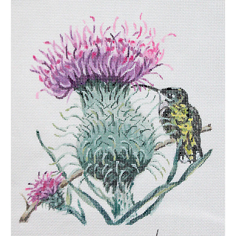 PLD Designs KaMaLa by Lanza Thistle with Hummingbird Needlepoint Canvas