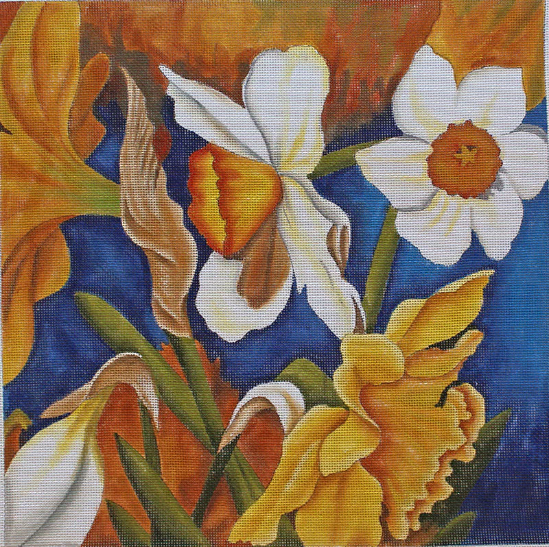 PLD Designs Karen Dukes Daffodils Needlepoint Canvas