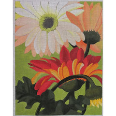 PLD Designs Karen Dukes Peach Gerber Daisies Needlepoint Canvas