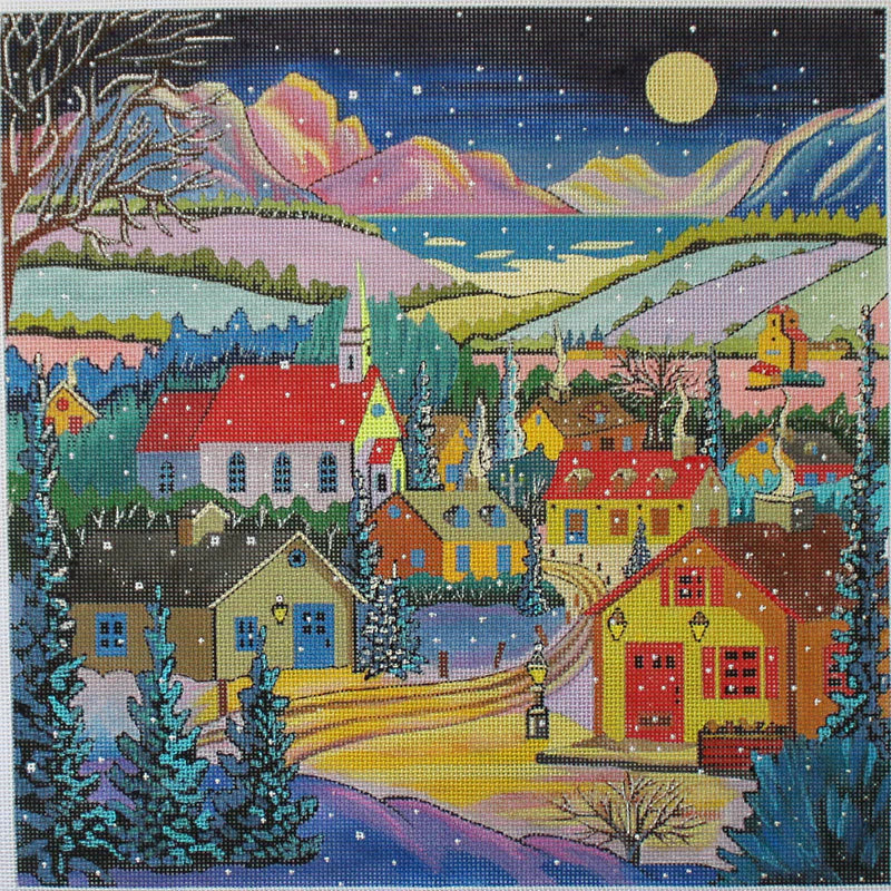 PLD Designs Louise Marion Winter Memories Needlepoint Canvas