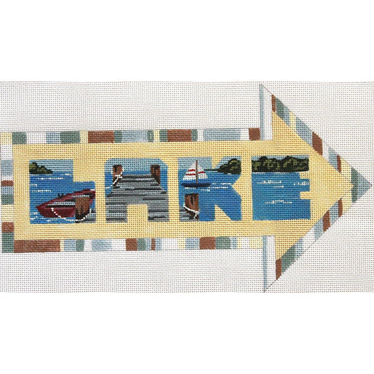 PLD Designs KaMaLa by Lanza Arrow - Lake Needlepoint Canvas