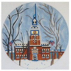 PLD Designs Marcia Steinbock Independence Hall Ornament Needlepoint Canvas