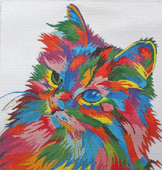 PLD Designs Prince Duncan Williams Kitty Cat Needlepoint Canvas