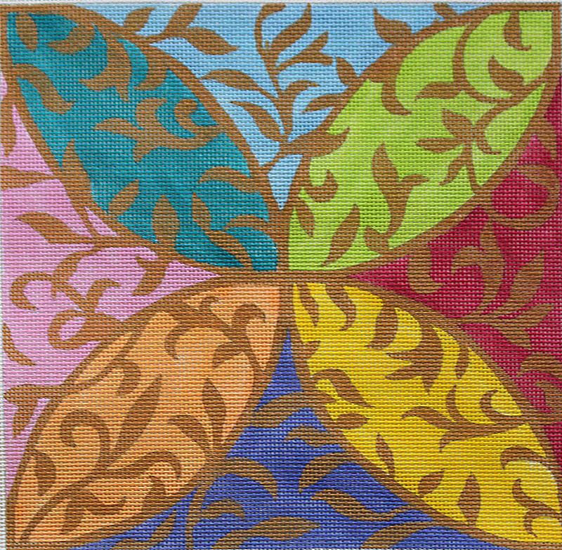 PLD Designs Sally Corey Leafy Arabesque Needlepoint Canvas