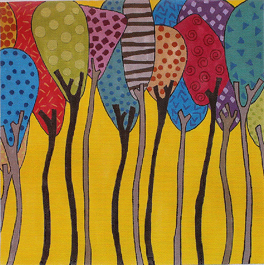 PLD Designs Sandi Garris Tree Party Needlepoint Canvas