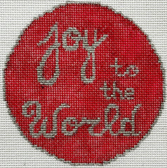 PLD Designs Sandy Utain Joy To The World Ornament Needlepoint Canvas