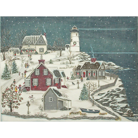 PLD Designs Sharon Ascherl Christmas At Lightkeepers Needlepoint Canvas