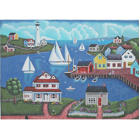 PLD Designs Steven Klein Harbor Town Needlepoint Canvas