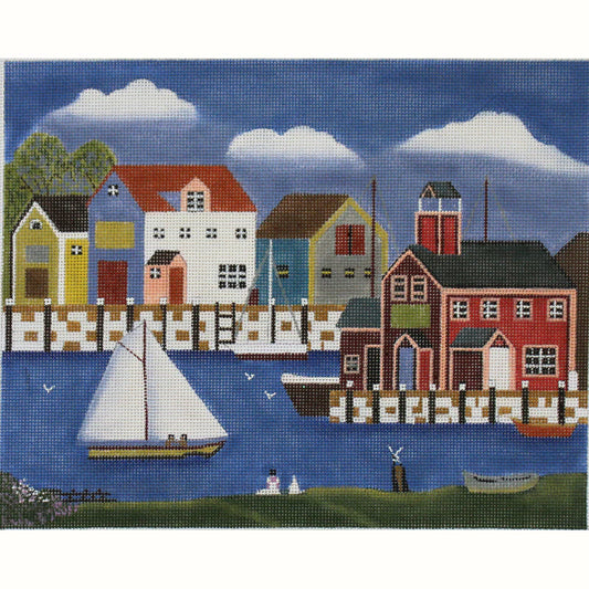 PLD Designs Steven Klein Lazy Morning by the Bay Needlepoint Canvas
