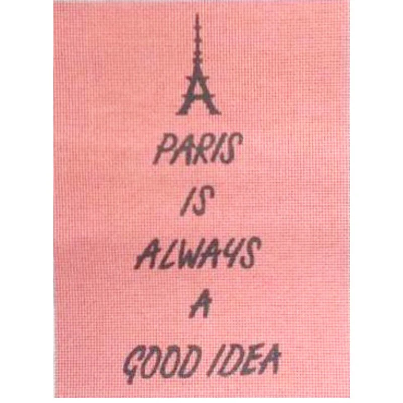 PLD Designs Unique NZ Paris Is Always A Good Idea Needlepoint Canvas