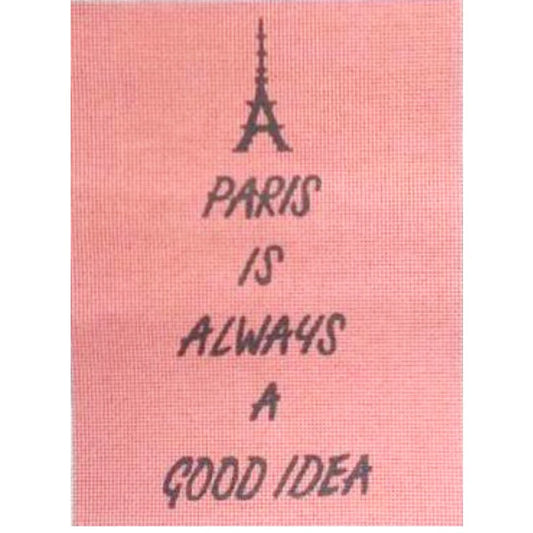 PLD Designs Unique NZ Paris Is Always A Good Idea Needlepoint Canvas