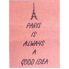 PLD Designs Unique NZ Paris Is Always A Good Idea Needlepoint Canvas