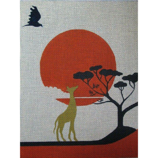 PLD Designs Unique NZ Designs Sunset Safari Needlepoint Canvas