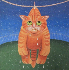 PLD Designs Vicky Mount Drying In The Rain Needlepoint Canvas