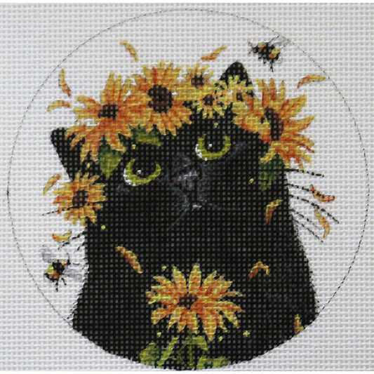 PLD Designs Vicky Mount Summer Cat Ornament Needlepoint Canvas