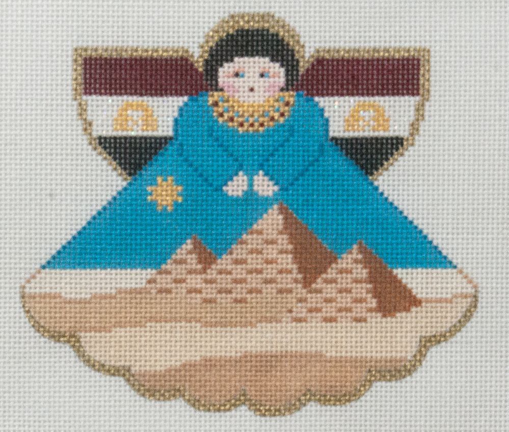 Painted Pony Designs Debbie Woodard Egyptian Angel Needlepoint Canvas