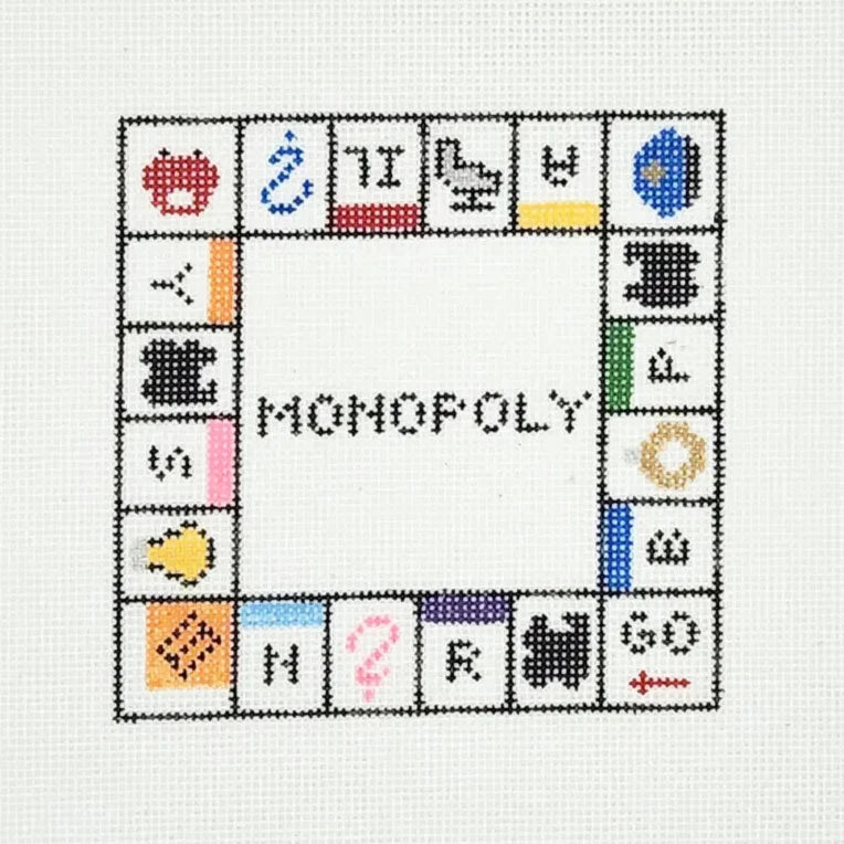 Silver Stitch Needlepoint Mini Monopoly Needlepoint Canvas