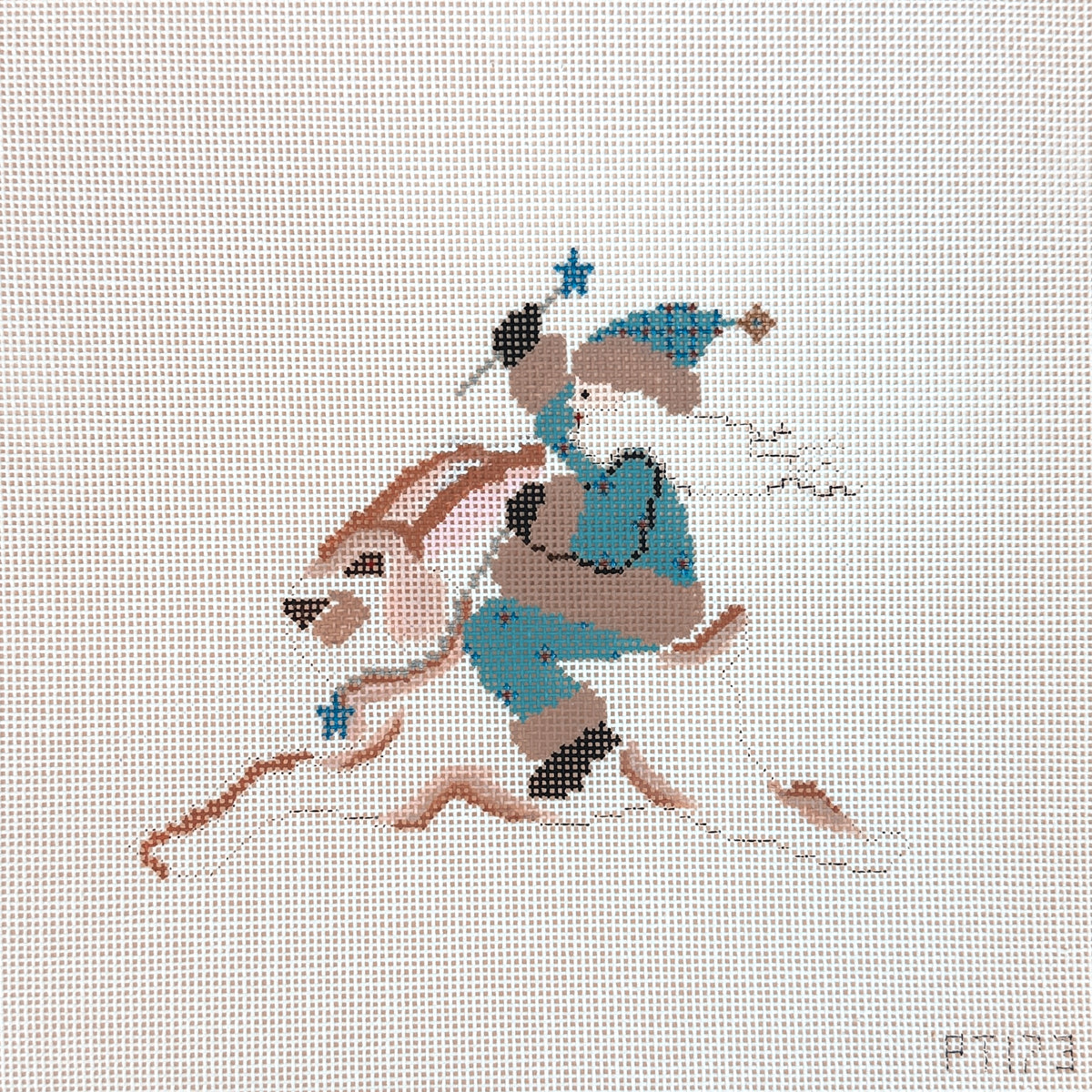 Painted Pony Designs Petei Santas: Wild Hare Santa Needlepoint Canvas