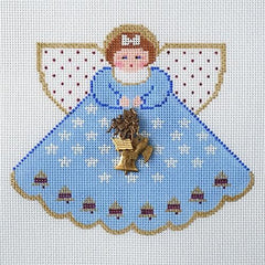 Painted Pony Designs 4th of July Angel Needlepoint Canvas - Blue