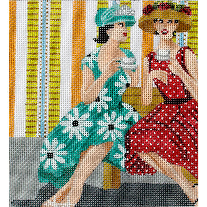 Painted Pony Designs Coffee Girls Needlepoint Canvas