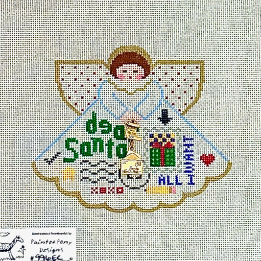 Painted Pony Designs Dear Santa Angel Needlepoint Canvas