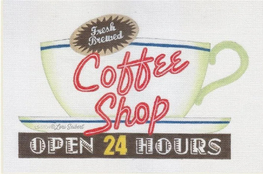 Painted Pony Designs Lori Seibert Coffee Shop Needlepoint Canvas