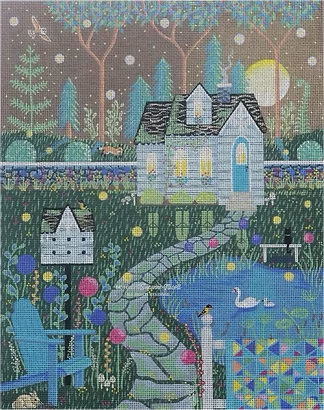 Painted Pony Designs Mary Charles Quiet Cottage Needlepoint Canvas