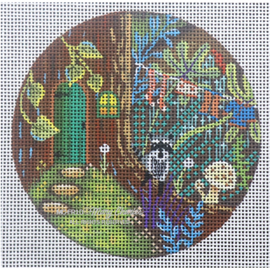 Painted Pony Designs Mary Charles Raccoon Needlepoint Canvas