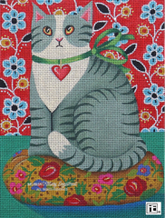 Painted Pony Designs Mary Engelbreit Tabby Cat Needlepoint Canvas