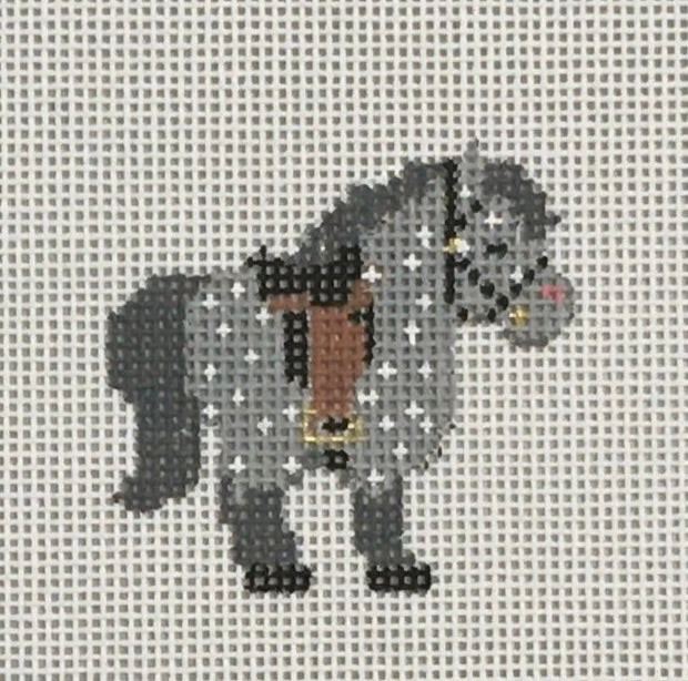 Painted Pony Designs Mini Dapple Gray Horse Needlepoint Canvas