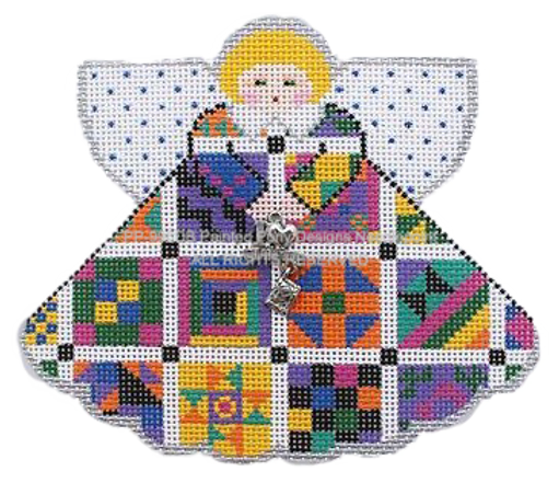 Painted Pony Designs Quilting Angel Needlepoint Canvas