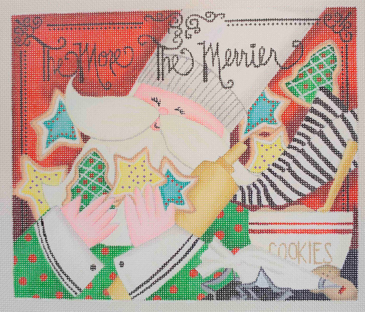 Painted Pony Designs LoriLynn Simms The More The Merrier Needlepoint Canvas