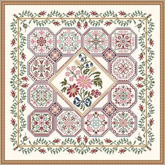 Papillon Creations Flower Patch Cross Stitch Pattern