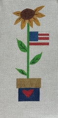 Patriotic Sunflower Needlepoint Canvas