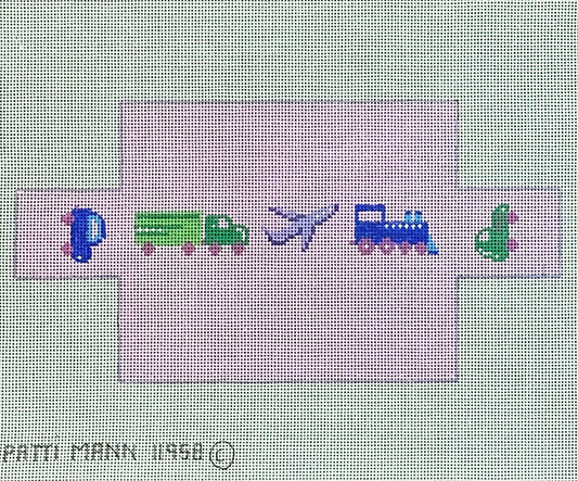 Patti Mann Planes Trains & Automobiles 3D Needlepoint Canvas