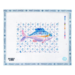 Penny Linn Evelyn Henson Purple Dip Fish Needlepoint Canvas