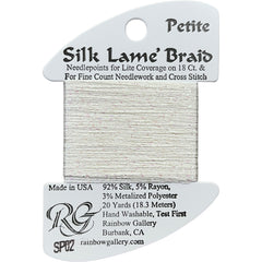 Rainbow Gallery Silk Lame Braid Petite - 002 White