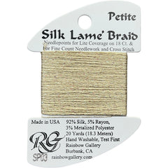 Rainbow Gallery Silk Lame Braid Petite - 003 Ecru