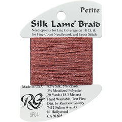 Rainbow Gallery Silk Lame Braid Petite - 004 Antique Rose