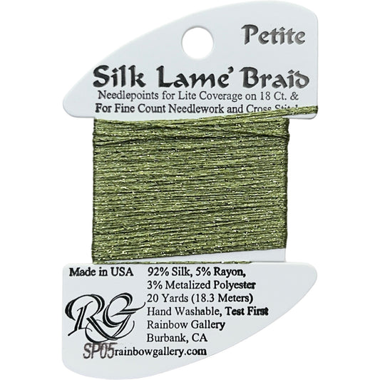 Rainbow Gallery Silk Lame Braid Petite - 005 Avocado