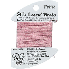 Rainbow Gallery Silk Lame Braid Petite - 007 Pink