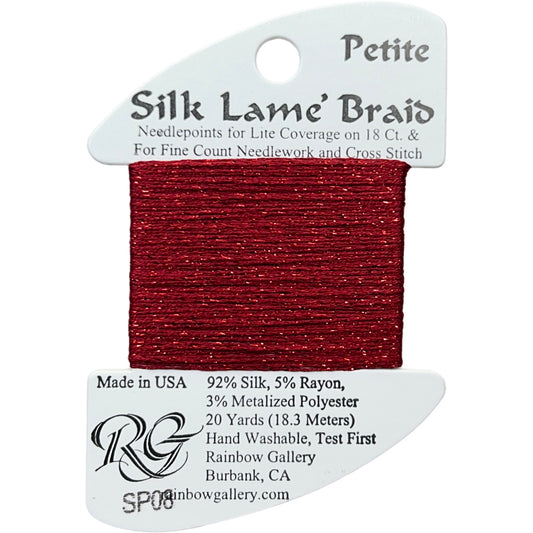 Rainbow Gallery Silk Lame Braid Petite - 008 Red